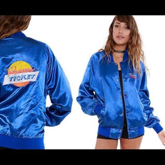 70s Prime ticket Satin Button up Jacket - Picture 1 of 3